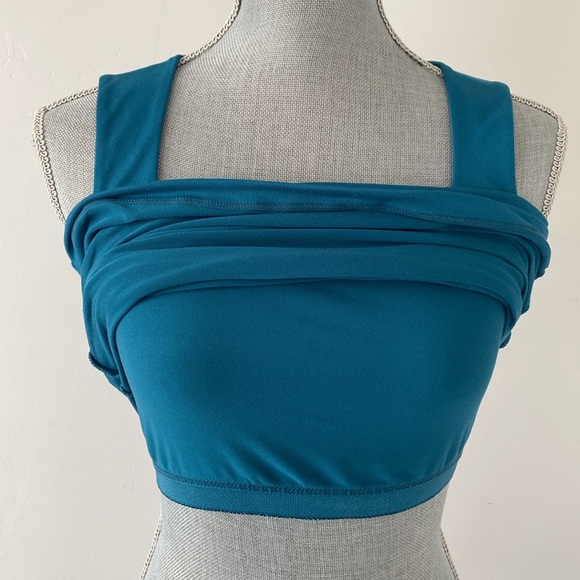 Prana Teal Cut Out Backless Tank Top Sz M Yoga Soft Comfortable Stretch - Picture 7 of 10